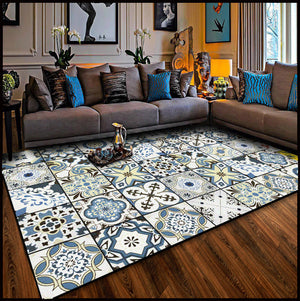 Mosaic Pattern Polyester Rugs - HOUSYE