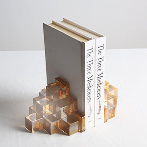 Simple K9 Crystal Bookend Office Decoration - HOUSYE