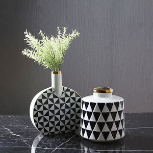 Nordic Simple Electroplating Pattern Vase - HOUSYE