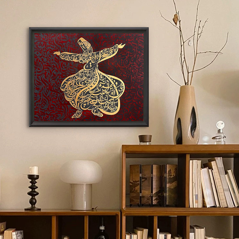 Pintura al óleo abstracta de baile