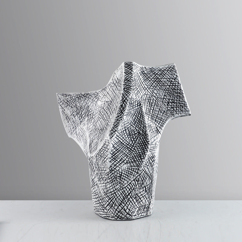 Jarrón con garabatos de vanguardia