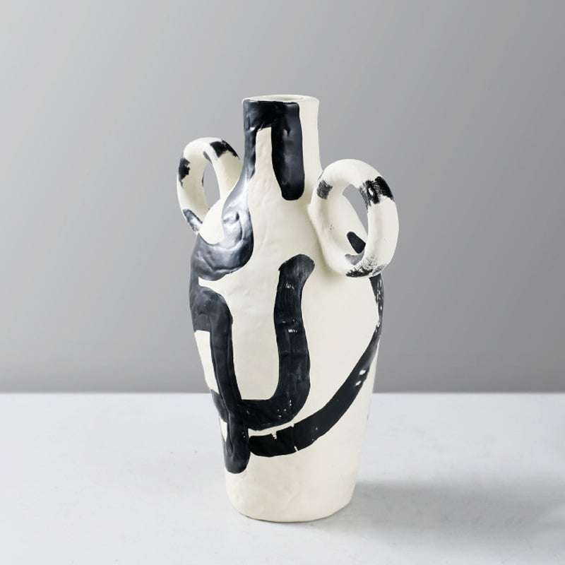 Jarrón de dos asas con graffiti
