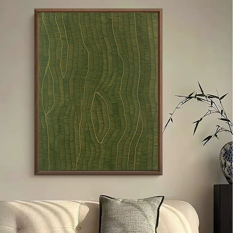 Pintura al óleo de tierra verde