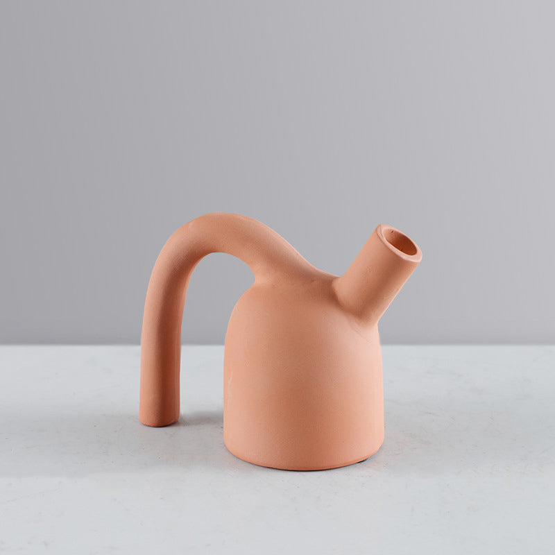 Jarrón wabi-sabi de mango largo