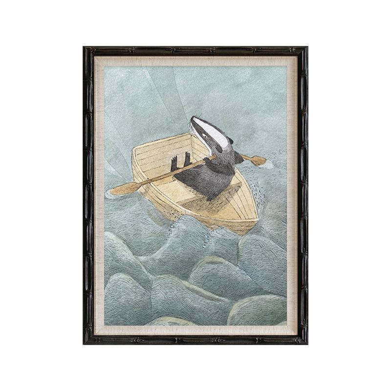 Pintura al óleo de un viaje en barco de ratas