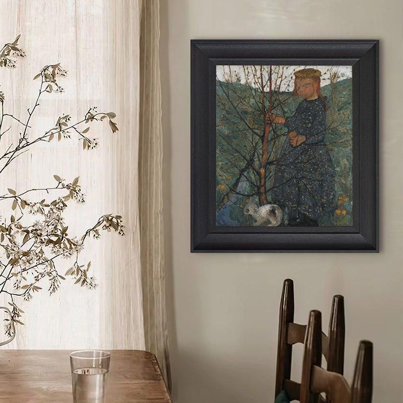 Pintura al óleo de plantación de árboles