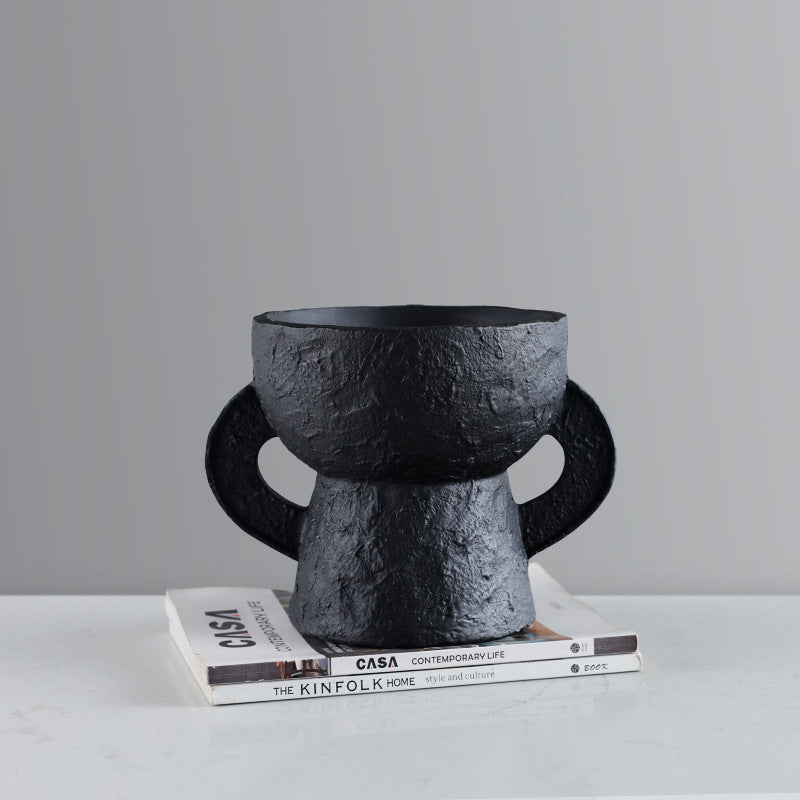 Jarrón Wabi-sabi de dos asas