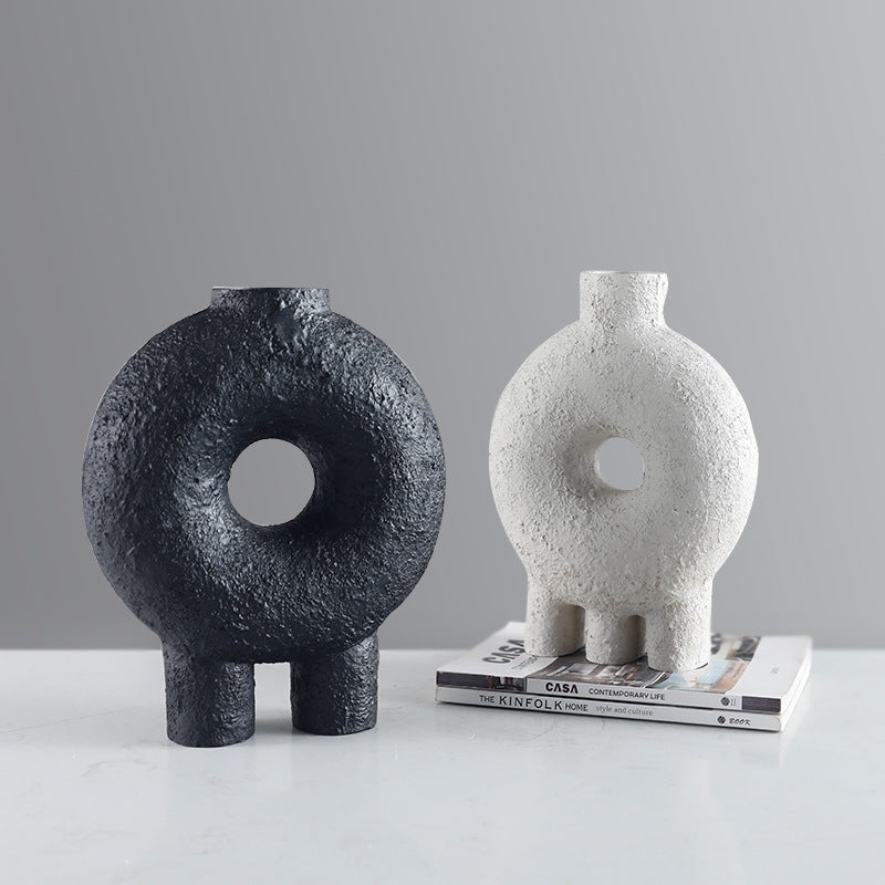Jarrón con agujeros redondos Wabi-sabi