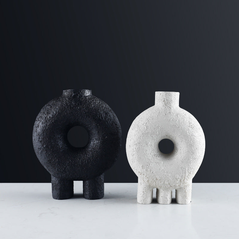 Jarrón con agujeros redondos Wabi-sabi