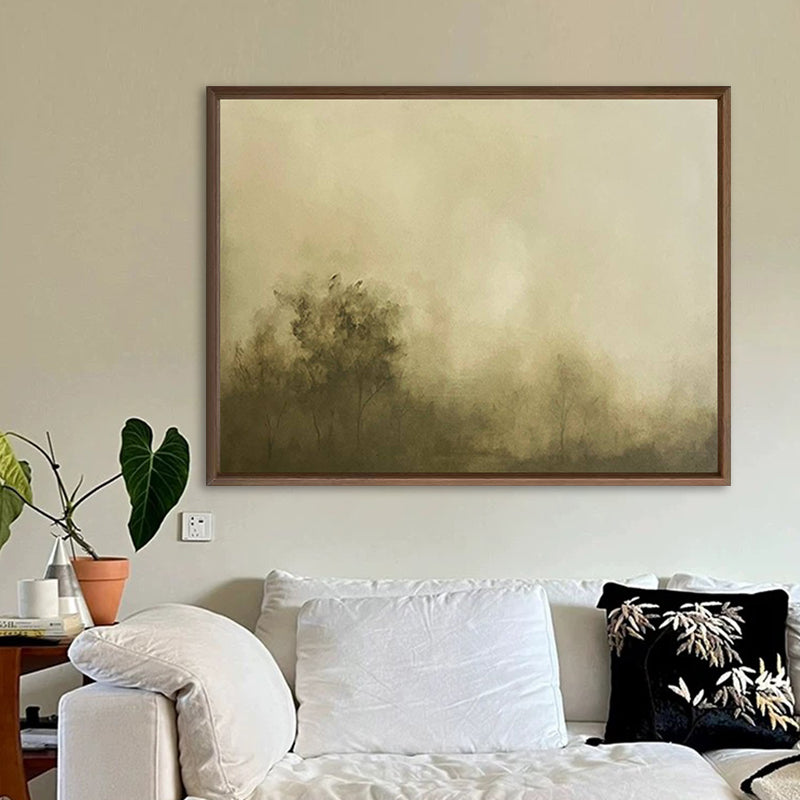 Pintura al óleo de paisaje salvaje