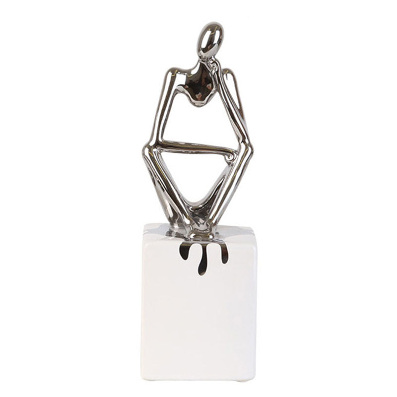 Creative Modern Minimalist Silver Ceramic Man - HOUSYE