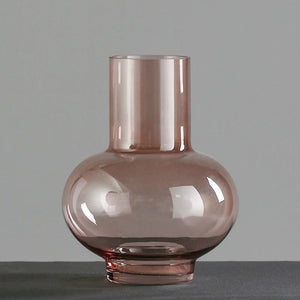 Pink Transparent Glass Vase - HOUSYE