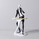 Black White Musician Character Sculpture - HOUSYE