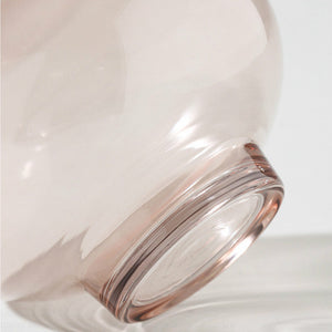 Pink Transparent Glass Vase - HOUSYE