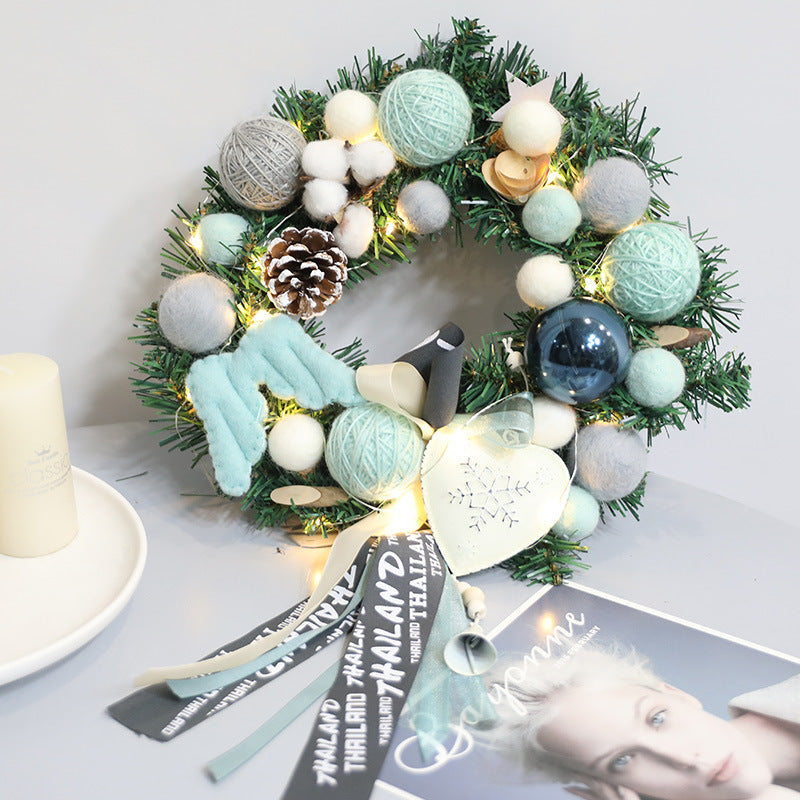 Christmas Natural Hairline Ball Wreath - HOUSYE