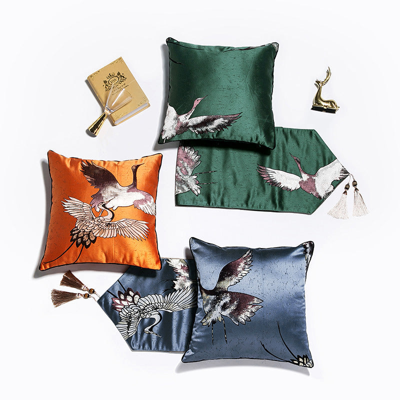 Crane Square Pillow Cover - HOUSYE