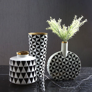 Nordic Simple Electroplating Pattern Vase - HOUSYE