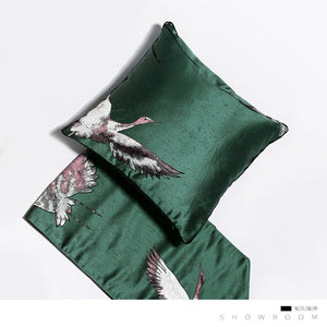 Crane Square Pillow Cover - HOUSYE