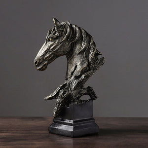 Contracted Resin Horse Sculpture - HOUSYE