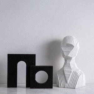 Minimalist Nordic Resin Creative Striped Character Design - HOUSYE