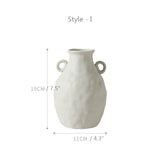 White Ceramic Table Art Vase - HOUSYE