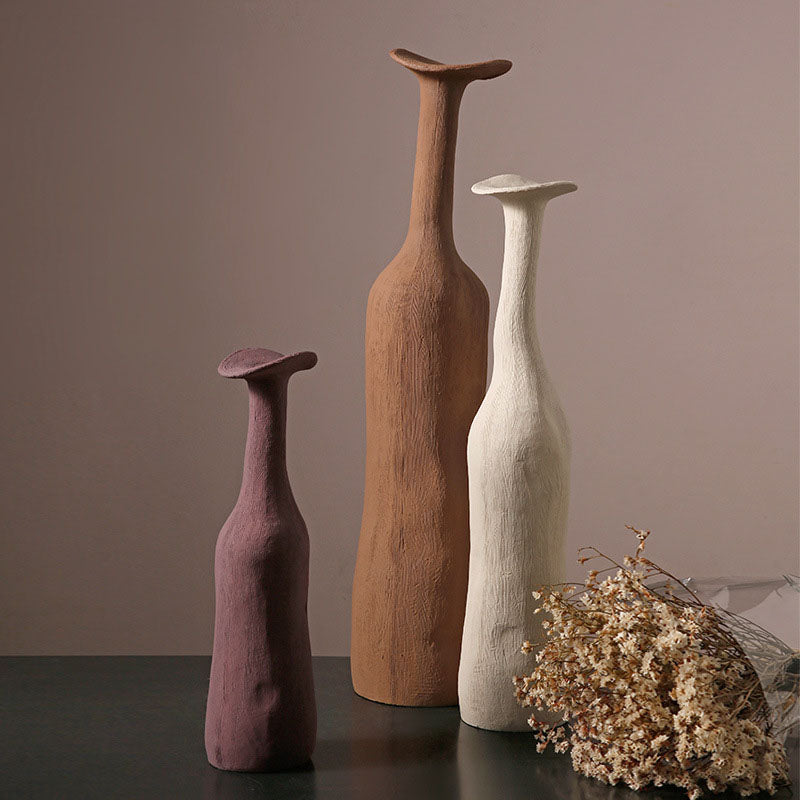 Simple Morandi Ceramic Vase - HOUSYE