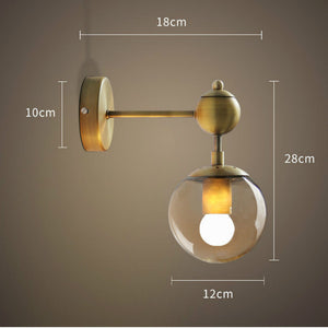 Simple Mirror Front Glass Sconce - HOUSYE