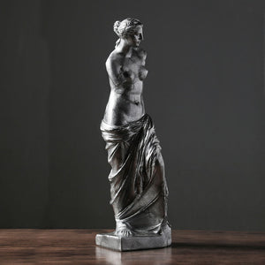 Vintage Silver Venus Resin Sculpture - HOUSYE