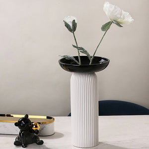 Funnel Shaped Ceramic Vase - HOUSYE