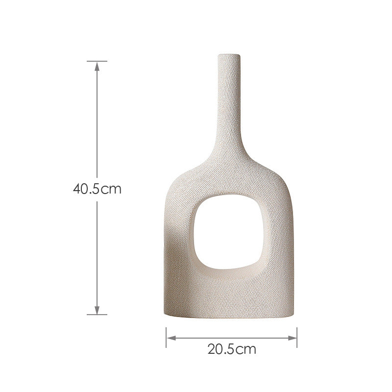 Minimalist Ceramic Granular Vase - HOUSYE