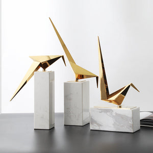 Thousand Paper Crane Marble Art - HOUSYE