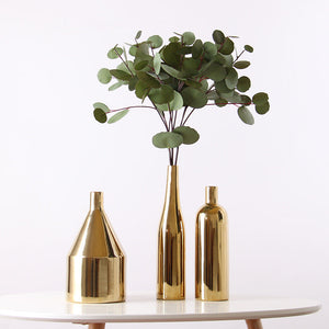 Golden Electroplating Ceramic Table Vase - HOUSYE