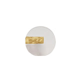 Modern Ceramic Round Square Gold and White Vase - HOUSYE