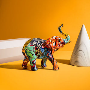 Modern Colorful Elephant Resin Crafts - HOUSYE