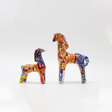 Colored Resin Couple Horses Sculpture Decoration - HOUSYE