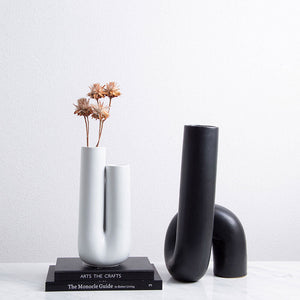 Abstract Creative Ceramic Tube Vase - HOUSYE