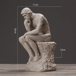 Sandstone Thinker Character  Sculpture - HOUSYE