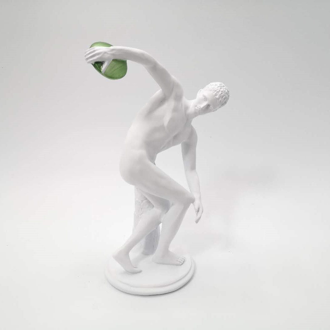 European Man Sculpture of Discus Thrower - HOUSYE