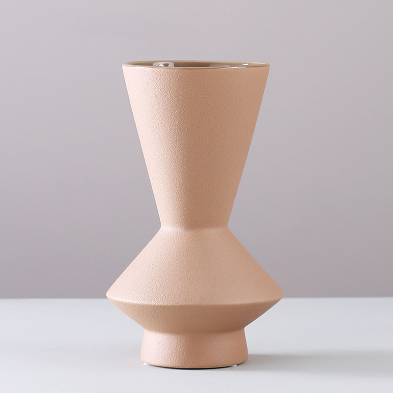 Geometry Ceramic Molandi Color Vase - HOUSYE