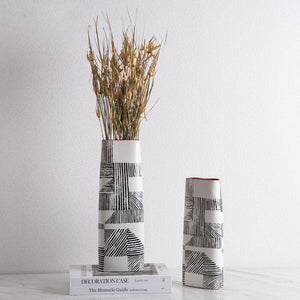 Nordic Minimalist Ceramic Creative Hand-painted Vase - HOUSYE