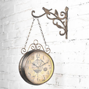 Retro Two-sided Wall Clock - HOUSYE