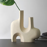 Beige Resin Vase - HOUSYE