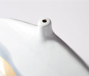 Chinese Style Flat Ceramic Decor Vase - HOUSYE