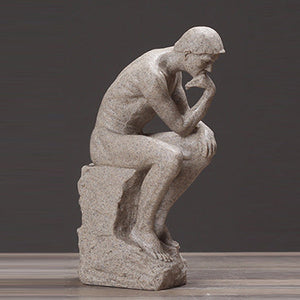 Sandstone Thinker Character  Sculpture - HOUSYE