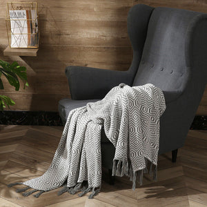 Fringed Cotton Blanket - HOUSYE