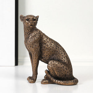 Vintage Resin Brown Jaguar Crafts - HOUSYE