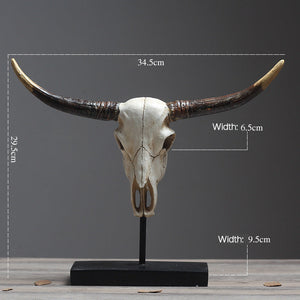 Bull Head and Horns Decor Object - HOUSYE