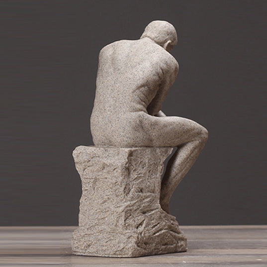 Sandstone Thinker Character  Sculpture - HOUSYE