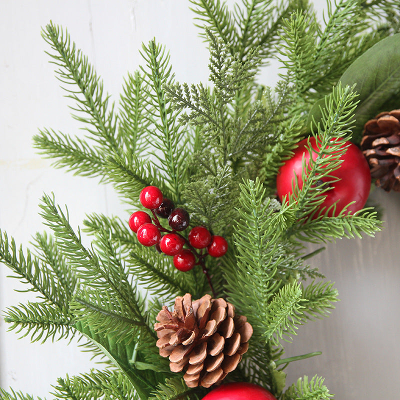 Christmas Pine Needle Peace Fruit Wreath - HOUSYE