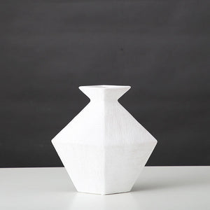 Simple Ceramic Morandi Color Flower Vase - HOUSYE